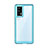 Silicone Transparent Frame Case Cover J01S for Vivo iQOO 7 India 5G Blue