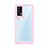 Silicone Transparent Frame Case Cover J01S for Vivo iQOO 7 India 5G Pink