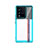 Silicone Transparent Frame Case Cover J01S for Vivo iQOO 9T 5G Blue