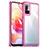 Silicone Transparent Frame Case Cover J01S for Xiaomi POCO M3 Pro 5G Clove Purple