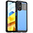 Silicone Transparent Frame Case Cover J01S for Xiaomi Poco M4 5G