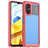 Silicone Transparent Frame Case Cover J01S for Xiaomi Poco M4 5G Red