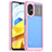 Silicone Transparent Frame Case Cover J01S for Xiaomi Poco M5 4G