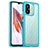 Silicone Transparent Frame Case Cover J01S for Xiaomi Redmi 11A 4G Cyan