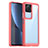 Silicone Transparent Frame Case Cover J01S for Xiaomi Redmi K40S 5G Red