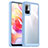 Silicone Transparent Frame Case Cover J01S for Xiaomi Redmi Note 10 5G Blue