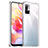 Silicone Transparent Frame Case Cover J01S for Xiaomi Redmi Note 10 5G Clear