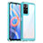 Silicone Transparent Frame Case Cover J01S for Xiaomi Redmi Note 11 5G Sky Blue