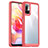 Silicone Transparent Frame Case Cover J01S for Xiaomi Redmi Note 11 SE 5G Red