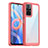 Silicone Transparent Frame Case Cover J01S for Xiaomi Redmi Note 11S 5G Red