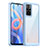 Silicone Transparent Frame Case Cover J01S for Xiaomi Redmi Note 11T 5G Blue