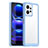 Silicone Transparent Frame Case Cover J01S for Xiaomi Redmi Note 12 4G Mint Blue