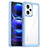 Silicone Transparent Frame Case Cover J01S for Xiaomi Redmi Note 12 Explorer Blue