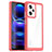 Silicone Transparent Frame Case Cover J01S for Xiaomi Redmi Note 12 Pro 5G Red