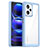 Silicone Transparent Frame Case Cover J01S for Xiaomi Redmi Note 12 Pro+ Plus 5G Blue