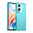 Silicone Transparent Frame Case Cover J02S for Oppo A2 5G Blue