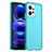 Silicone Transparent Frame Case Cover J02S for Xiaomi Redmi Note 12 4G Blue