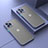 Silicone Transparent Frame Case Cover LS1 for Apple iPhone 14 Pro Max Lavender Gray