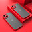 Silicone Transparent Frame Case Cover LS1 for Apple iPhone 15 Red