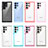 Silicone Transparent Frame Case Cover M03 for Samsung Galaxy S22 Ultra 5G