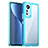 Silicone Transparent Frame Case Cover M06 for Xiaomi Mi 12 5G Sky Blue