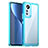 Silicone Transparent Frame Case Cover M06 for Xiaomi Mi 12 Lite 5G Sky Blue