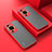 Silicone Transparent Frame Case Cover P01 for Huawei P60 Pro Red