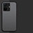 Silicone Transparent Frame Case Cover P01 for Vivo iQOO Z6 Pro 5G Black