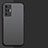 Silicone Transparent Frame Case Cover P01 for Vivo X70t Black