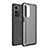 Silicone Transparent Frame Case Cover WL1 for OnePlus 9 5G Black