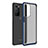 Silicone Transparent Frame Case Cover WL1 for OnePlus 9 Pro 5G Blue