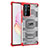 Silicone Transparent Frame Case Cover WL1 for Samsung Galaxy Note 20 Ultra 5G Red