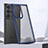 Silicone Transparent Frame Case Cover WL1 for Samsung Galaxy S22 Ultra 5G