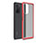 Silicone Transparent Frame Case Cover WL1 for Xiaomi Mi 11X 5G Red