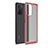 Silicone Transparent Frame Case Cover WL1 for Xiaomi Poco F3 5G Red