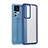 Silicone Transparent Frame Case Cover WL1 for Xiaomi Redmi K50 Ultra 5G Blue