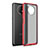 Silicone Transparent Frame Case Cover WL1 for Xiaomi Redmi Note 9 5G Red