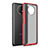Silicone Transparent Frame Case Cover WL1 for Xiaomi Redmi Note 9T 5G Red