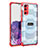 Silicone Transparent Frame Case Cover WL2 for Samsung Galaxy S20 Red