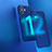 Silicone Transparent Frame Case Cover WT1 for Apple iPhone 12 Blue