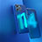 Silicone Transparent Frame Case Cover WT1 for Apple iPhone 14 Pro Blue