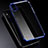 Silicone Transparent Matte Finish Frame Case for Apple iPhone X Blue