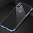 Silicone Transparent Matte Finish Frame Case for Apple iPhone Xs Blue