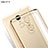 Silicone Transparent Matte Finish Frame Case for Xiaomi Redmi Note 3 Gold