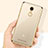 Silicone Transparent Matte Finish Frame Case for Xiaomi Redmi Note 3 Gold