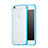 Silicone Transparent Matte Finish Frame Cover for Apple iPhone 6 Blue