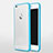 Silicone Transparent Matte Finish Frame Cover for Apple iPhone 6 Plus Blue