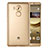 Silicone Transparent Matte Finish Frame Cover for Huawei Mate 8 Gold