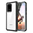 Silicone Transparent Mirror Frame Case 360 Degrees for Samsung Galaxy S20 Ultra 5G Black