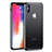 Silicone Transparent Mirror Frame Case 360 Degrees T05 for Apple iPhone X Black